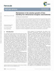 Research paper thumbnail of Mechanisms in the solution growth of free-standing two-dimensional inorganic nanomaterials