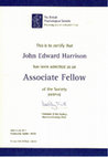 Research paper thumbnail of Associate Fellow of the BPS cert