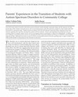 Research paper thumbnail of Parents’ Experiences in the Transition of Students with Autism Spectrum Disorders to Community College