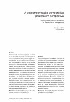 Research paper thumbnail of A Desconcentração Demográfica Paulista Em Perspectiva