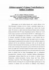 Research paper thumbnail of Abhinavagupta's Unique Contribution to Indian Tradition