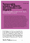 Research paper thumbnail of Temporalità Urbane. Politiche del Controllo e Reti Migranti