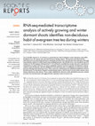 Research paper thumbnail of RNA-seq-mediated transcriptome analysis of actively growing and winter dormant shoots identifies non-deciduous habit of evergreen tree tea during winters