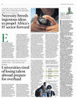 Research paper thumbnail of K.K. Mwenda interviewed and quoted in:  C. Johnston, "Universities tired of losing talent abroad prepare for overhaul," The UK TIMES, (Tuesday, April 30, 2013), p.18