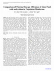 Research paper thumbnail of Comparison of Thermal Storage Efficiency of Solar Pond  with and without a Polyethene Membrane.