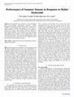 Research paper thumbnail of Performance of Summer Tomato in Response to Maleic  Hydrazide