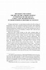 Research paper thumbnail of ‘Religion and Nation: The Idea of the „Chosen People“ in Writings of the Kievan Kyrill-and-Method Society in its European Historical Context,' [article]