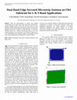 Research paper thumbnail of Dual Band Edge Serrated Microstrip Antenna on FR4  Substrate for L & S Band Applications