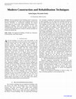 Research paper thumbnail of Modern Construction and Rehabilitation Techniques