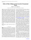 Research paper thumbnail of Effect of Mine Tailings on the Growth of Ornamental  Plants