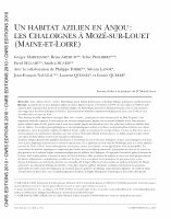 Research paper thumbnail of Un habitat azilien en Anjou : les Chaloignes à Mozé-sur-Louet (Maine-et-Loire)