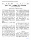 Research paper thumbnail of Effect of Traditional Fire on N-Mineralization in the Oak  Forest Stand of Manipur, North East India.