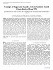 Research paper thumbnail of Changes of Sugar and Starch Levels in Ambient Stored  Potato Derived from TPS