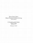 Research paper thumbnail of Java, Java, Java Object-Oriented Problem Solving 