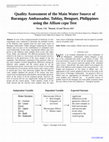 Research paper thumbnail of Quality Assessment of the Main Water Source of  Barangay Ambassador, Tublay, Benguet, Philippines  using the Allium cepa Test