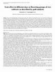 Research paper thumbnail of Trait effect in different days to flowering groups of rice  cultivars as described by path analysis