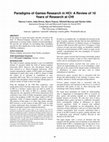 Research paper thumbnail of Paradigms of Games Research in HCI: A Review of 10 Years of Research at CHI