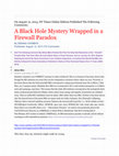 Research paper thumbnail of Comments by Mitra in New York Times On The Report on ``Black Hole Firewall''