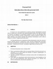 Research paper thumbnail of Prof. Renzo Cavani - Introducción al derecho procesal civil (2014-2)