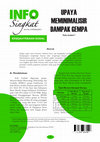 Research paper thumbnail of UPAYA MEMINIMALISIR DAMPAK GEMPA