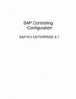 Research paper thumbnail of SAP Controlling Configuration