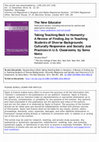 Research paper thumbnail of Taking Teaching Back to Humanity: A Review of Finding Joy in Teaching Students of Diverse Backgrounds: Culturally Responsive and Socially Just Practices in U.S. Classrooms, by Sonia Nieto