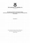 Research paper thumbnail of Doctoral Thesis: The importance of food in vacation decision-making: Involvement, lifestyles and destination activity preferences of international Slow Food members