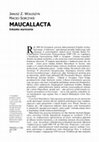 Research paper thumbnail of Maucallacta: inkaska wyrocznia / Maucallacta: The Inca Oracle.