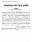 Research paper thumbnail of The Relationship of Social Media with the Academic Performance of Bachelor of Science in Information Technology Students of Centro Escolar UniversityMalolos