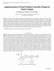 Research paper thumbnail of Implementation of Wind Turbine Controller Design for Smart Campus