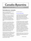 Research paper thumbnail of Canadio-Byzantina no.26 (January 2015)