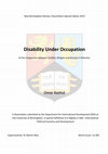 Research paper thumbnail of Disability Under Occupation: At the Congruence between Conflict, Religion and Society in Palestine