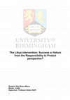 Research paper thumbnail of The Libya intervention: Success or failure from the Responsibility to Protect perspective?