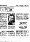 Research paper thumbnail of Book Review, "The Hidden Tradition In Europe". Giornale dei poeti, 1994