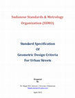 Research paper thumbnail of Standard Specification of Urban Geometric Design Criteria