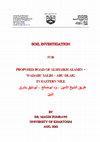 Research paper thumbnail of soil Investigation of Alsheikh Alamin road in Khartoum