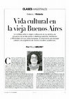 Research paper thumbnail of "Vida cultural en la vieja Buenos Aires"