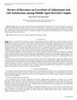 Research paper thumbnail of Review of literature on Correlates of Adjustment and Life Satisfaction among Middle Aged Married Couples 