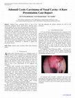 Research paper thumbnail of Adenoid Cystic Carcinoma of Nasal Cavity: A Rare Presentation Case Report 