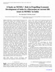 Research paper thumbnail of A Study on MSMEs’- Role in Propelling Economic Development of India & a Discussion on current HR issues in MSMEs’ in India 