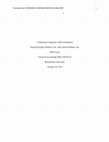 Research paper thumbnail of Comparing Companies within an Industry American Eagle Outfitters, Inc. and Urban Outfitters, Inc. by Mark Susor