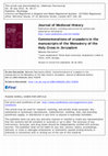 Research paper thumbnail of Commemorations of crusaders in the manuscripts of the Monastery of the Holy Cross in Jerusalem