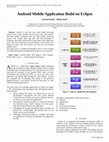 Research paper thumbnail of Android Mobile Application Build on Eclipse 