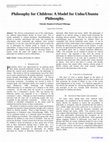 Research paper thumbnail of Philosophy for Children: A Model for Unhu/Ubuntu Philosophy 