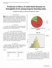 Research paper thumbnail of Prediction of effects of whole blood donation on hemoglobin levels among frequent donating males. 