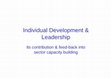 Research paper thumbnail of Individual Development and Leadership