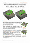 Research paper thumbnail of Metoda Pemasangan Geogrid BIMAGRID S & SC pada Tanah Dasar Lunak