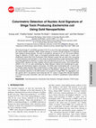 Research paper thumbnail of Colorimetric Detection of Nucleic Acid Signature of Shiga Toxin Producing Escherichia coli Using Gold Nanoparticles