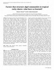 Research paper thumbnail of Factors that structure algal communities in tropical rocky shores: what have we learned? 