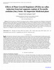 Research paper thumbnail of Effects of Plant Growth Regulators (PGRs) on callus induction from leaf segments explant of Tecomella undulata (Sm.) Seem- An Important Medicinal plant 